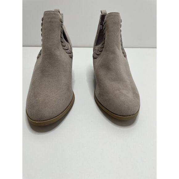 Qupid Booties Boots Taupe Women’s Size 7 Square Block Heel Cowgirl Rodeo Country - Picture 3 of 10